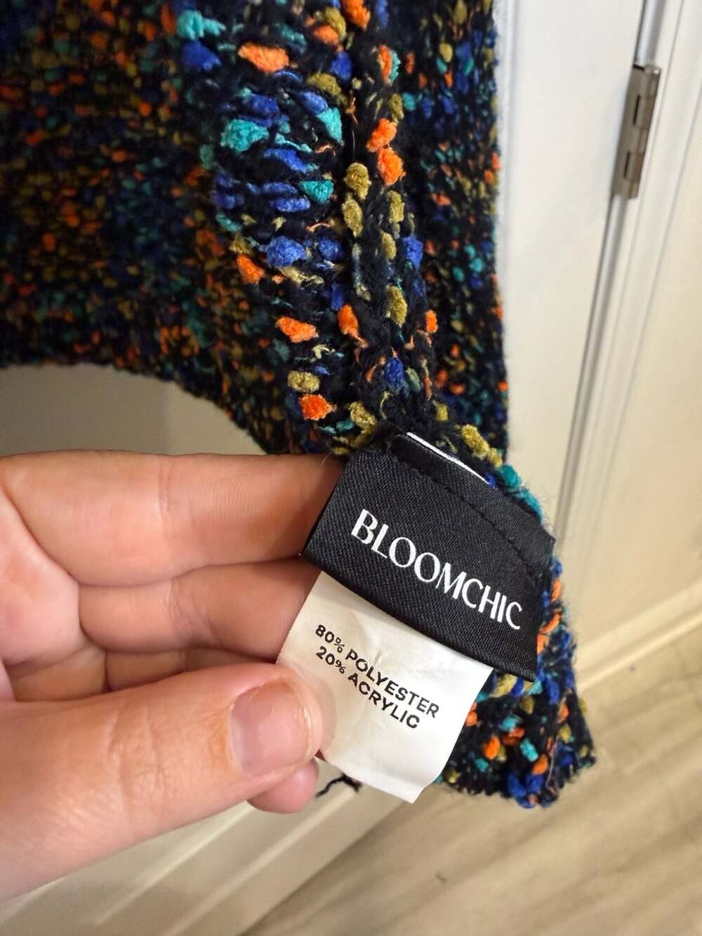 14/16 Bloomchic Cozy Multi-Colored Popcorn Cardigan - Picture 4 of 6